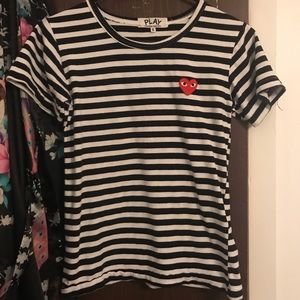 Comme des garçon play black and white small